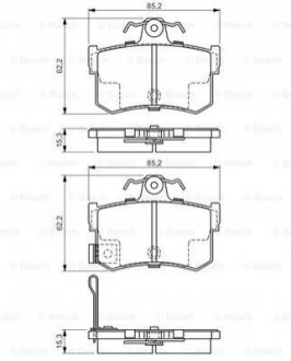 Тормозные колодки, дисковый тормоз.) BOSCH 0986424568 (фото 1)