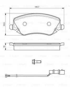 Тормозные колодки, дисковые. Bosch 0986424679