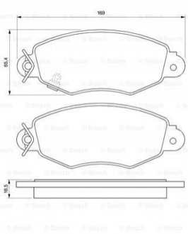 Тормозные колодки, дисковый тормоз.) BOSCH 0986424691 (фото 1)