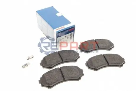 Комплект гальмівних колодок передн, MAZDA E MITSUBISHI ENDEAVOR, GRANDIS, PAJERO CLASSIC, PAJERO II, PAJERO III, PAJERO IV, PAJERO SPORT I 2.0-3.8 02.97 Bosch 0986424709 Купити в Україні
