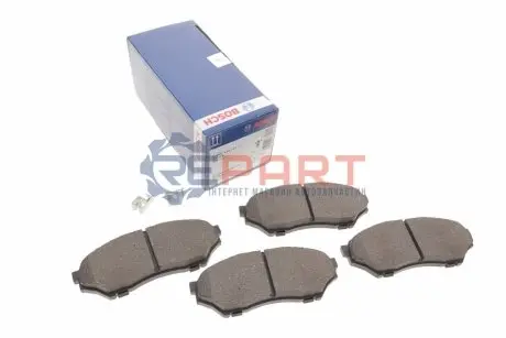 Комплект гальмівних колодок передн, MITSUBISHI PAJERO PININ I 1.8/2.0 10.99-06.07 Bosch 0986424713 Купити в Україні