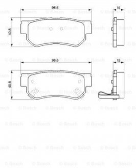 Тормозные колодки, дисковый тормоз.) BOSCH 0986424728 (фото 1)