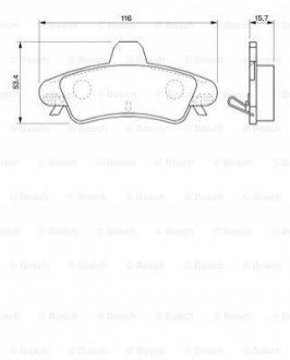 Гальмівні колодки, дискові - (1088934, 1129985, 1204850) BOSCH 0986424744