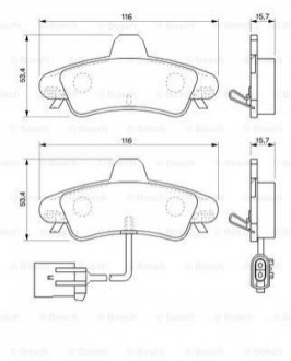 Гальмівні колодки, дискове гальмо (набір) BOSCH 0986424745