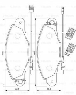 Тормозные колодки, дисковый тормоз.) BOSCH 0986424746