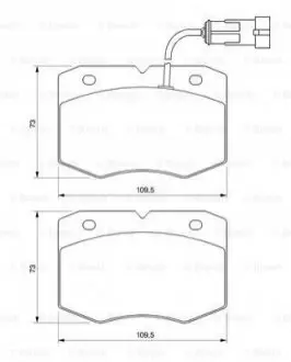 Тормозные колодки, дисковый тормоз.) Bosch 0986424768 Купить в Украине