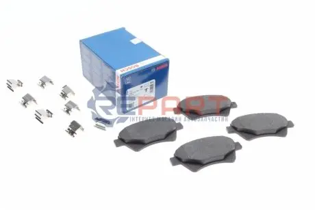 Комплект гальмівних колодок передн, RENAULT GRAND SCENIC II, KANGOO, KANGOO EXPRESS, MEGANE II, SCENIC II 1.4-2.0D 10.01 Bosch 0986424785 Купити в Україні