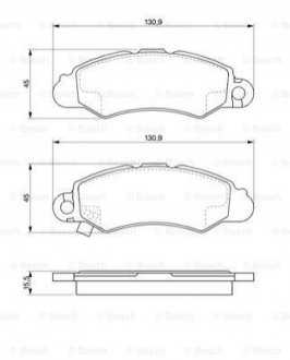 Тормозные колодки, дисковые. BOSCH 0986424804 (фото 1)