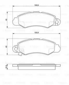 Тормозные колодки, дисковые. Bosch 0986424804 Купить в Украине