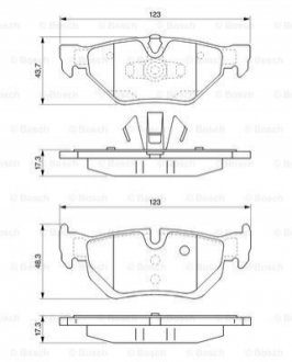 Тормозные колодки, дисковый тормоз.) BOSCH 0986424821 (фото 1)