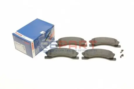 Комплект гальмівних колодок передн, JEEP GRAND CHEROKEE II 2.7D-4.7 10.98-09.05 Bosch 0986424823 Купити в Україні