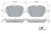 Фото Комплект гальмівних колодок задн, MERCEDES CLS (C257), E (A238), E ALL-TERRAIN (S213), E (C238), E T-MODEL (S213), E (W213), EQC (N293), GLC (C253), GLC (X253) 2.0DH-Electric 06.16 Bosch (0 986 424 858) зображення 5