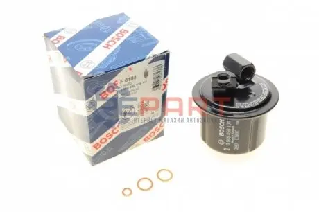 Паливний фільтр HONDA ACCORD IV, ACCORD V, CIVIC V, CONCERTO, CRX III, LEGEND IV, PRELUDE IV ROVER 600 I, 800 1.5-3.7 08.89-12.12 Bosch 0986450104 Купити в Україні