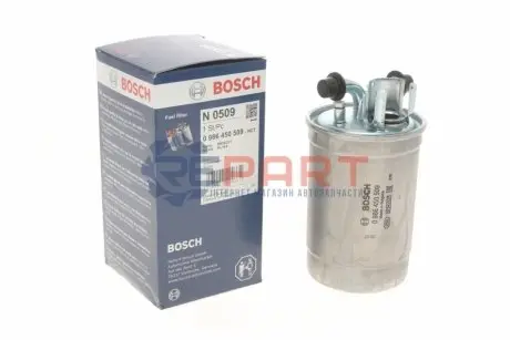 Паливний фільтр AUDI A2, A4 B5, A4 B6, A4 B7, A6 C5, A8 D2, ALLROAD C5 SKODA SUPERB I VW PASSAT B5, PASSAT B5.5 1.4D/2.5D/3.3D 01.97-03.08 Bosch 0986450509 Купити в Україні