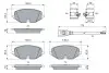 Комплект гальмівних колодок передн, AUDI A3, A3 ALLSTREET CUPRA LEON, LEON SPORTSTOURER SEAT LEON, LEON SPORTSTOURER SKODA OCTAVIA IV VW CADDY CALIFORNIA V CAMPER, CADDY V 1.0-2.5 07.19 Bosch (0986460072) зображення 5