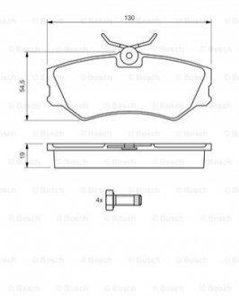 Тормозные колодки, дисковый тормоз.) BOSCH 0986460941 (фото 1)