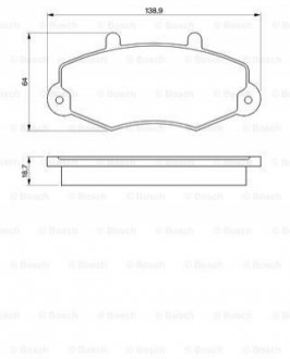 Тормозные колодки, дисковый тормоз.) BOSCH 0986460963 (фото 1)