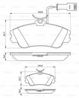 Гальмівні колодки, дискове гальмо (набір) BOSCH 0986461115