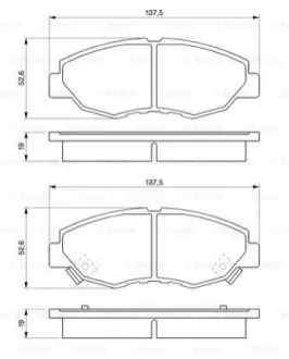 Фото Колодки гальмівні (передні) Honda Accord IV 90-93 BOSCH (0986461124) зображення 1