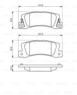 Тормозные колодки, дисковые. BOSCH 0986461136 (фото 1)