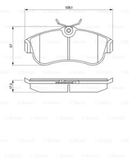 Комплект гальмівних колодок передн, NISSAN ALMERA II, PRIMERA 1.5-2.0LPG 06.90-11.06 Bosch 0986461147