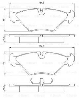 Гальмівні колодки, дискові BOSCH 0986461766 (фото 1)