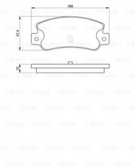 Тормозные колодки, дисковый тормоз.) Bosch 0986461770