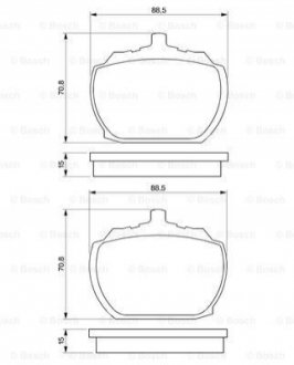 Тормозные колодки, дисковый тормоз.) BOSCH 0986463641 (фото 1)