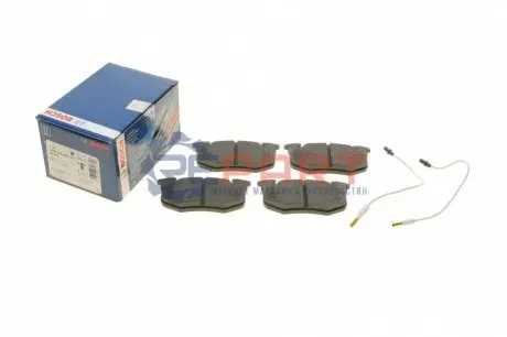 Комплект гальмівних колодок передн, RENAULT CLIO I, RAPID, SUPER 5, TWINGO I 1.0-1.6D 10.84-06.07 Bosch 0986466346 Купити в Україні