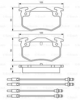 Тормозные колодки, дисковый тормоз.) BOSCH 0986466350 (фото 1)