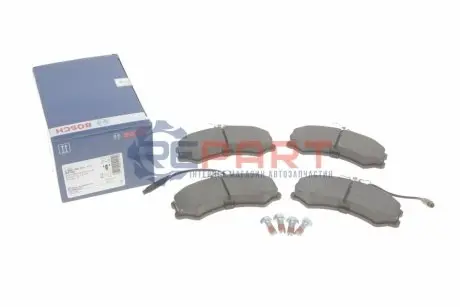 Комплект гальмівних колодок передн, CITROEN C25 FIAT DUCATO, TALENTO PEUGEOT J5 1.8-2.5D 09.81-07.94 Bosch 0986467411 Купити в Україні