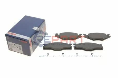 Комплект гальмівних колодок передн, SEAT CORDOBA, IBIZA II VW GOLF I, GOLF II, JETTA II, PASSAT B1, PASSAT B2, POLO, SANTANA, SCIROCCO 1.0-2.2 05.73-10.02 Bosch 0986468871 Купити в Україні