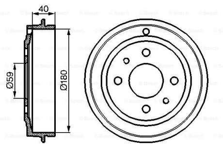 Тормозной барабан Bosch 0986477083
