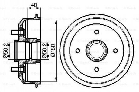 Гальмівний барабан BOSCH 0986477099 (фото 1)