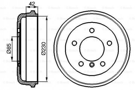 Тормозной барабан BOSCH 0986477101 (фото 1)