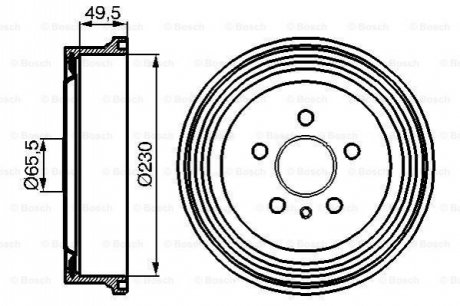 Тормозной барабан BOSCH 0986477104