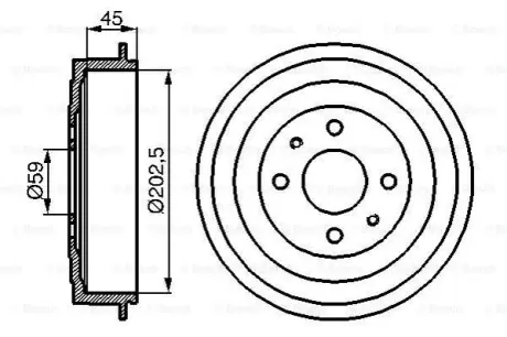Гальмівний барабан задн ALFA ROMEO 145, 146 FIAT BRAVA, BRAVO I, FIORINO, IDEA, MAREA, PANDA, PUNTO, QUBO LANCIA DELTA II, MUSA, YPSILON 1.2-1.9D 07.94 Bosch 0986477109 Купити в Україні