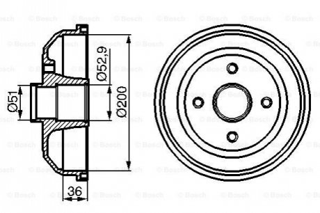 Гальмівний барабан BOSCH 0986477134 (фото 1)