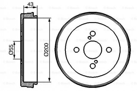 Тормозной барабан BOSCH 0986477138 (фото 1)