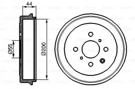Гальмівний барабан задн CITROEN C1, C1 II PEUGEOT 107, 108 SUZUKI SPLASH, SWIFT III TOYOTA AYGO 1.0-1.5 02.05 Bosch 0986477148