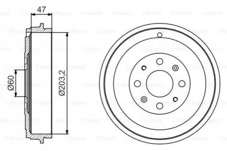 Тормозной барабан Bosch 0986477207