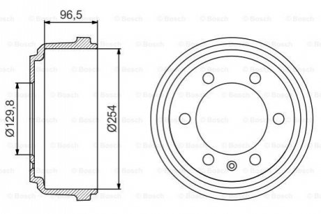 Гальмівний барабан BOSCH 0986477218 (фото 1)