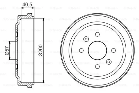 BOSCH CHEVROLET Гальмівний барабан (з підшипником) Aveo 02- Bosch 0986477225