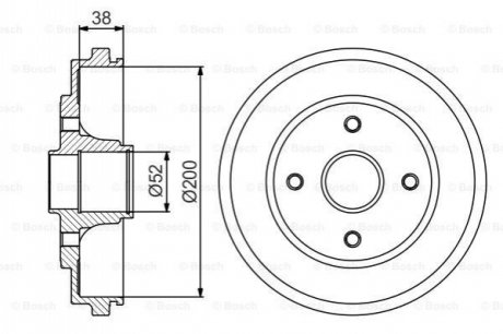 Тормозной барабан BOSCH 0 986 477 229 (фото 1)