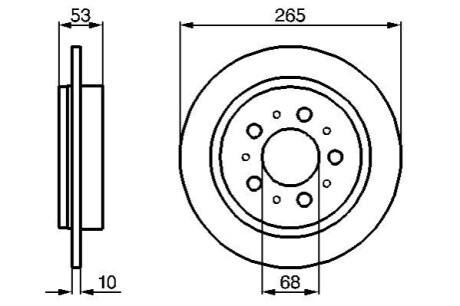 VOLVO Гальмівний диск задній 740 BOSCH 0986478042