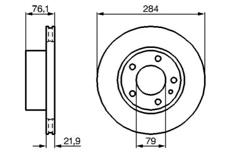 Диск гальмівний передн Лів/Прав BMW 5 (E28) 1.8-2.8 05.81-12.87 Bosch 0986478043 Купити в Україні