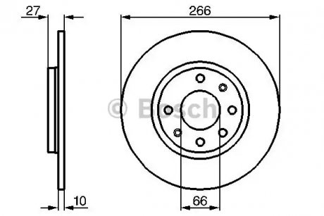 Тормозной диск BOSCH 0986478090 (фото 1)