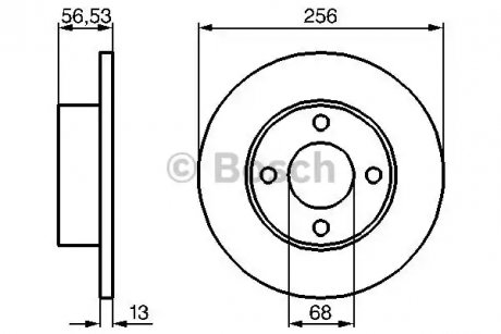 Тормозной диск BOSCH 0986478130 (фото 1)