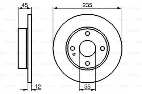 Тормозной диск BOSCH 0986478252 (фото 1)