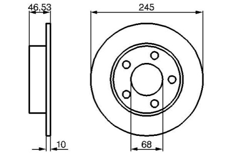 Тормозной диск BOSCH 0986478315 (фото 1)